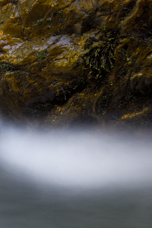 Snoqualmie River Flowing Past Rock